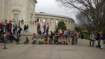 Students of The Georgetown School have just paid their respects at the Tomb of the Unknown Soldier, in  Arlington Cemetery.  They are on their way home now.