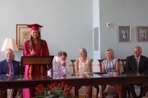 Faculty enjoy Sarah's valediction