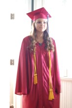 Sarah marches in to Pomp and Circumstance